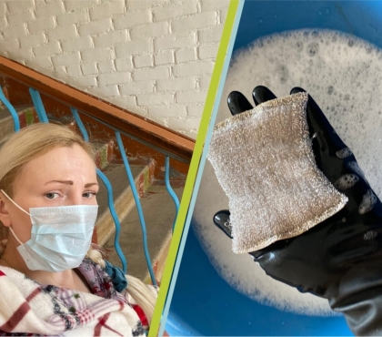 Жительница Миасса каждый день моет подъезд, чтобы обезопасить от коронавируса соседей-пенсионеров