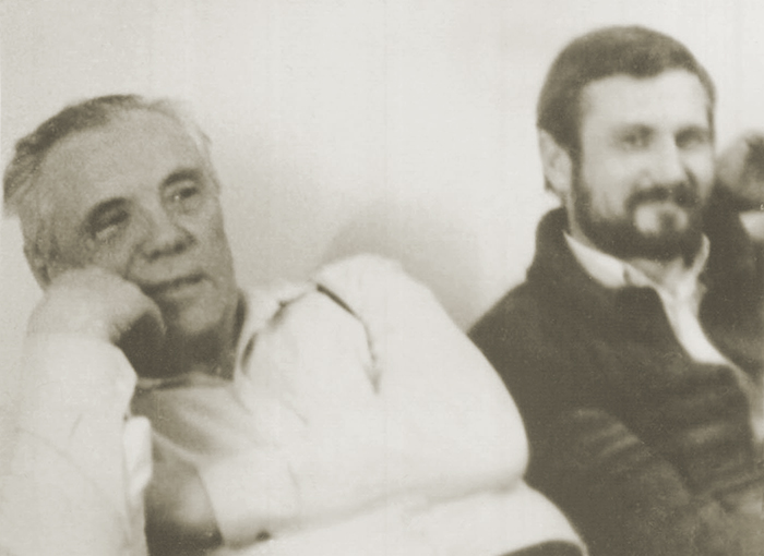 Виктор Астафьев и Владимир Курносенко. Красноярск 1987 год.